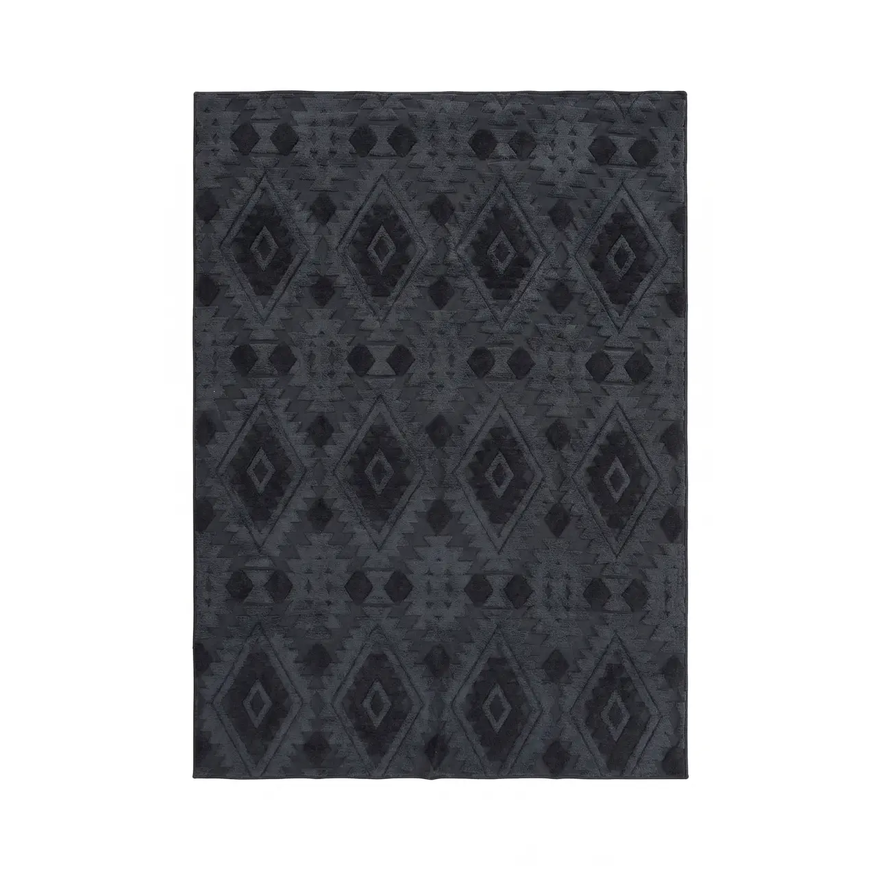 CSR4403 Modern Geometric Textured Charcoal Carpet – CSR4403