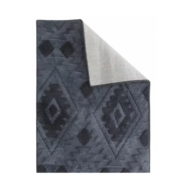 Modern Geometric Textured Charcoal Carpet – CSR4403