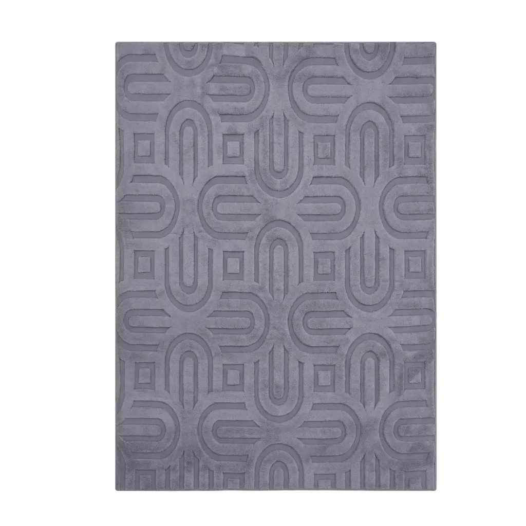 Modern Geometric Grey Pattern Carpet – CSR4404