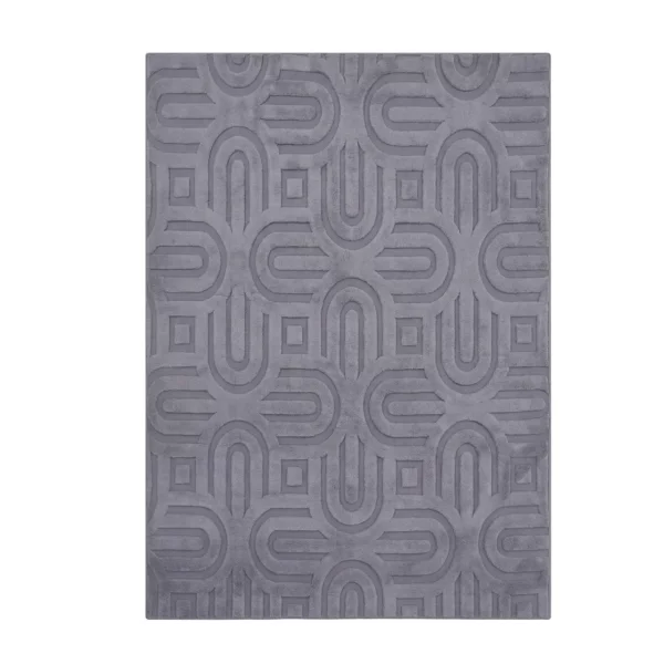 Modern Geometric Grey Pattern Carpet – CSR4404