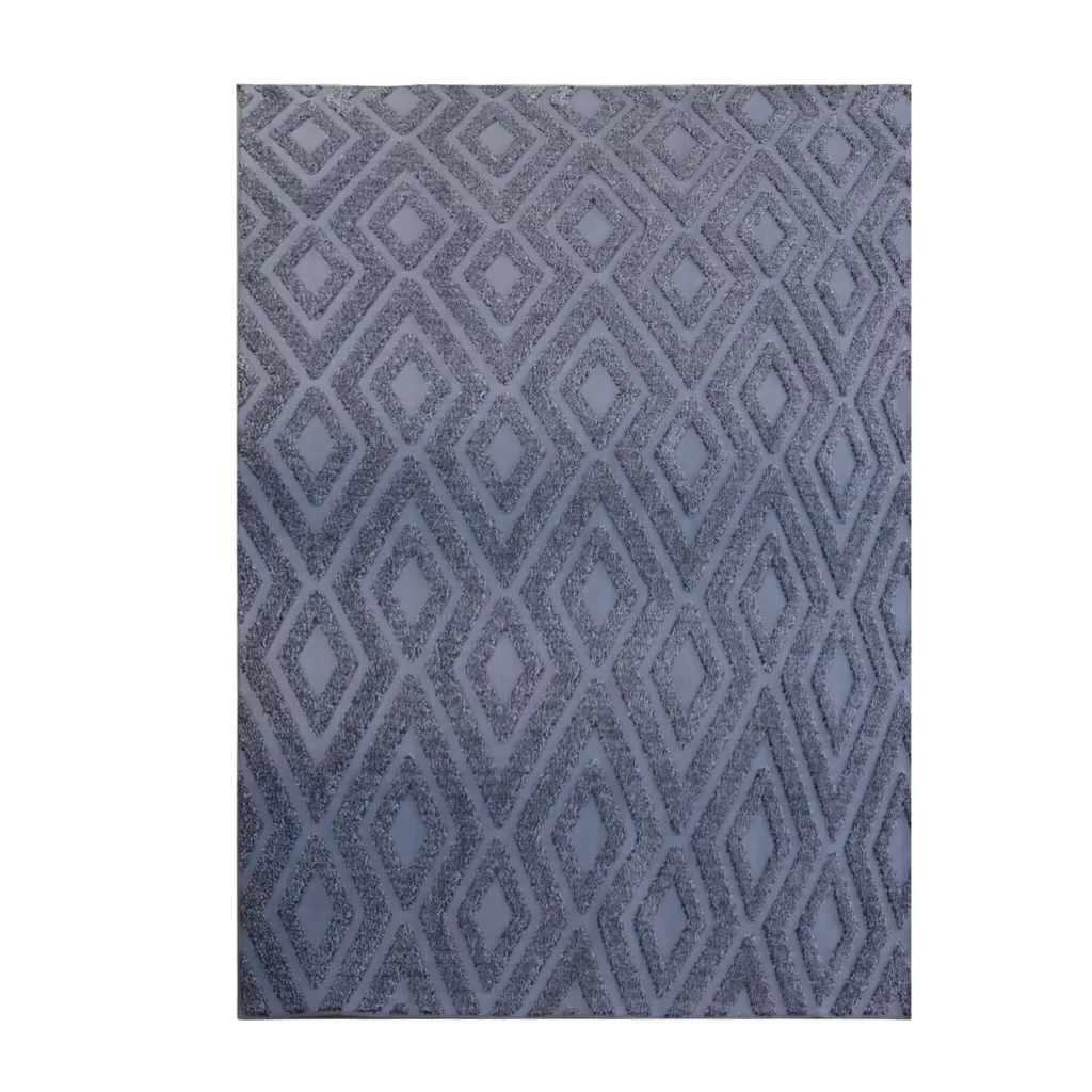 Modern Diamond Textured Grey Carpet – CSR4405