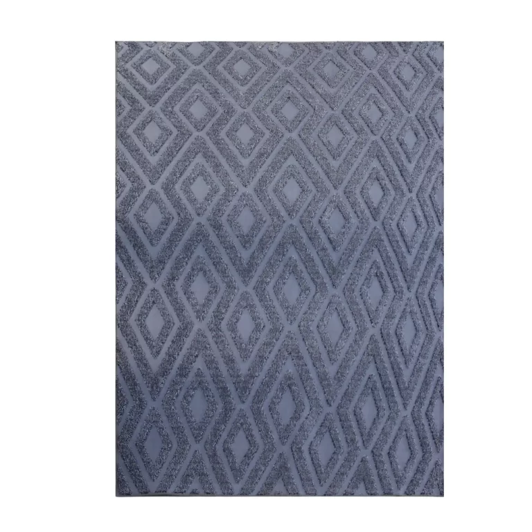 Modern Diamond Textured Grey Carpet – CSR4405