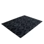 Modern Geometric Textured Charcoal Carpet – CSR4403