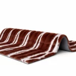 Modern Chain Pattern Dark Shaggy Carpet - Rabbit Line - CPL3302