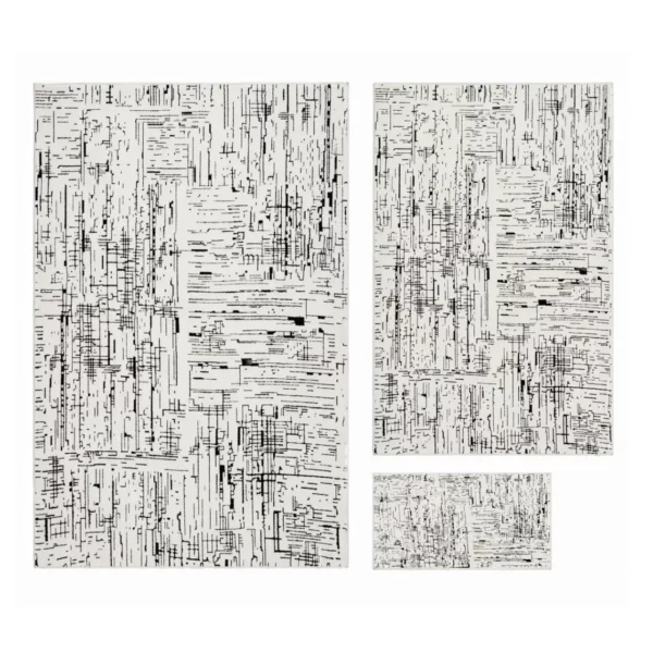 Luxury Shaved Texture Rug Set – 3 Piece Designer Combo