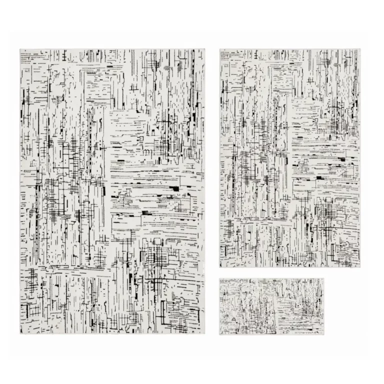 Luxury Shaved Texture Rug Set – 3 Piece Designer Combo