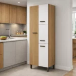 Modern Two-Tone Grocery Cupboard Nogueira/Off White – MWBR5900