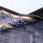 Geometric Grey & Gold Border Carpet - CPR2203