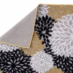 Modern Floral Beige Shaved Carpet - CSR4408