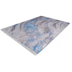 Modern Abstract Blue Marble Printed Rug - CPR2204