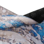 Modern Abstract Blue Marble Printed Rug - CPR2204