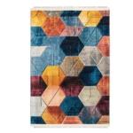 Modern Geometric Multi-Colour Printed Rug - CPR2205