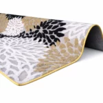 Modern Floral Beige Shaved Carpet - CSR4408