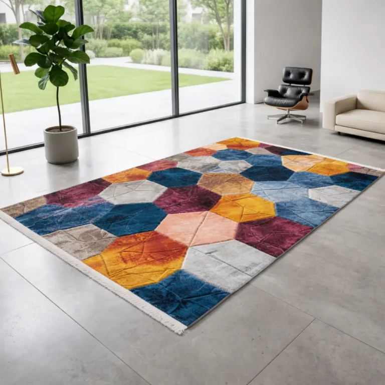Modern Geometric Multi-Colour Printed Rug - CPR2205