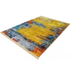 Modern Abstract Ochre Multi-Colour Printed Rug - CPR2206