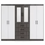 3 PIECE 6 DOOR WARDROBE WITH MIRROR - MW796