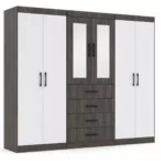 3 PIECE 6 DOOR WARDROBE WITH MIRROR - MW796