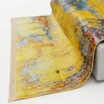 Modern Abstract Ochre Multi-Colour Printed Rug - CPR2206