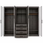 3 PIECE 6 DOOR WARDROBE WITH MIRROR - MW796