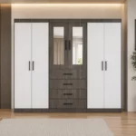 3 PIECE 6 DOOR WARDROBE WITH MIRROR - MW796