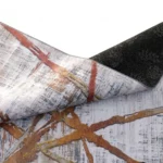 Modern Abstract Rust Line Printed Rug - CPR2208