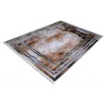 Modern Abstract Framed Earth-Tone Printed Rug - CPR2211