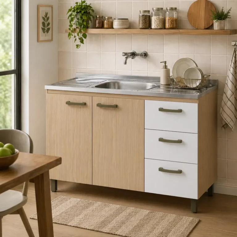 Modern Three Door Base Sink Cabinet Nogueira/Off White – MWBR5800S