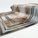 Modern Abstract Framed Earth-Tone Printed Rug - CPR2211