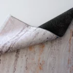 Modern Abstract Ivory Blue Printed Rug - CPR2201