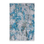 Modern Blue Grey Printed Rug - CPR2217