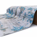 Modern Blue Grey Printed Rug - CPR2217