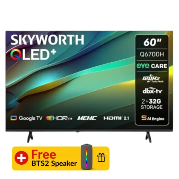 Skyworth 60-inch QLED 4K Google TV ULTRA HD - 60Q6700H