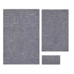 Luxury Shaved Texture Rug Set – 3 Piece Designer Combo