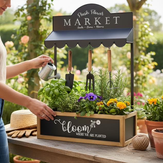 Hanging Market Planter Black – HX7685