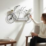 Metal Bicycle Design Planter White – HX7675