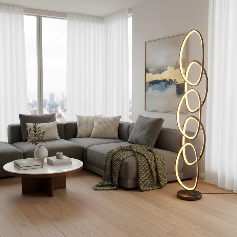Chain Design LED Floor Lamp Black – SD-06