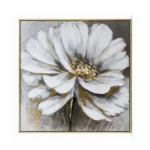 White Floral Wall Frame 100x100 – WF012