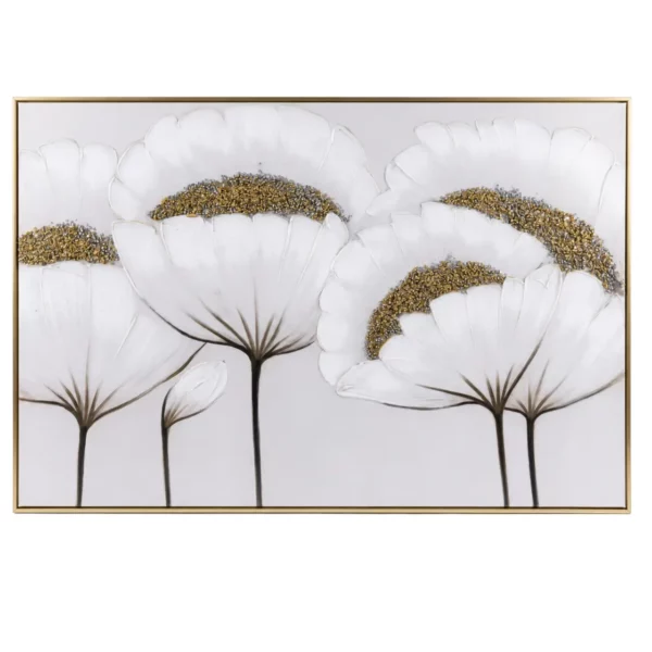 White Floral Wall Frame 80x120 – WF002