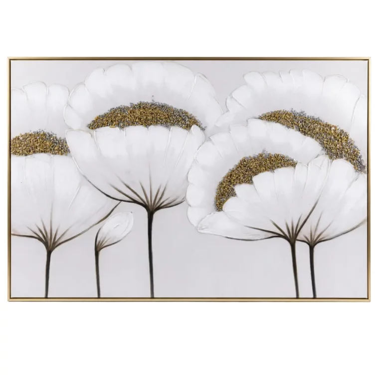 White Floral Wall Frame 80x120 – WF002