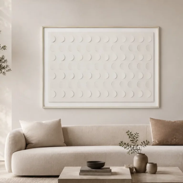 White Textured Wall Frame 80x120 – WF005