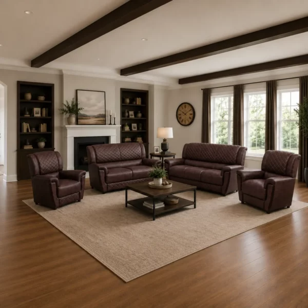 Mateo 4PC Lounge Suite – Brown