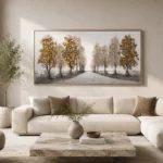 Gold Tree Landscape Wall Frame 70x140 – WF017