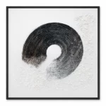 Black And White Abstract Wall Frame 100x100 – WF024