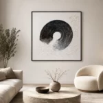Black And White Abstract Wall Frame 100x100 – WF024