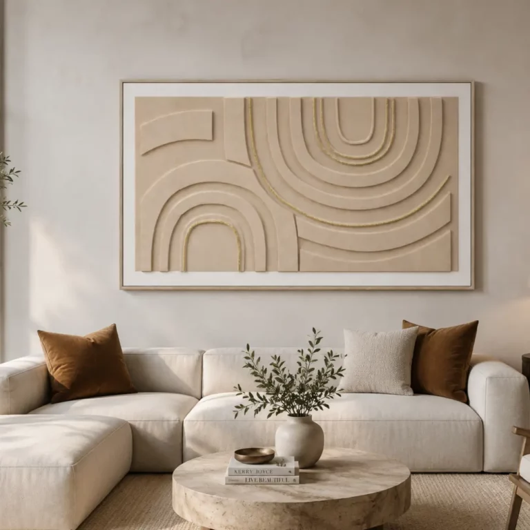 Beige Geometric Wall Frame 70x140 – WF013