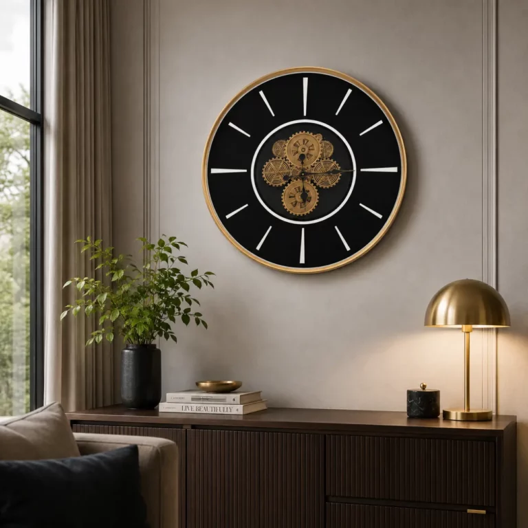 CA Black And Gold Wall Clock – E119