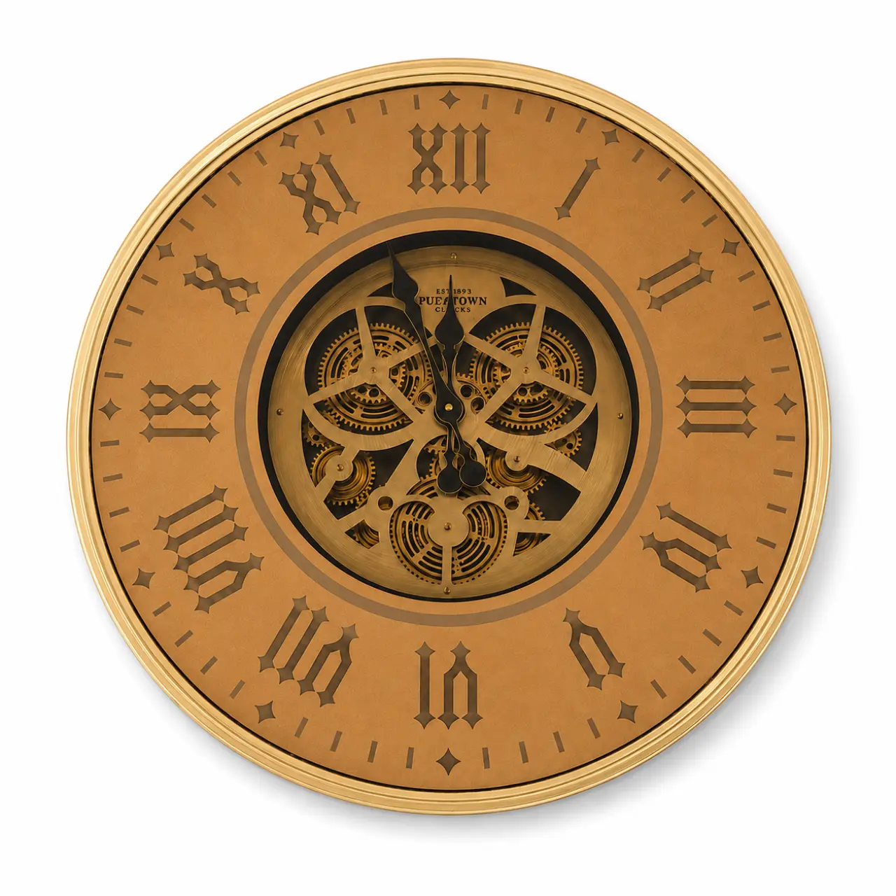 E128 CA Gold Wall Clock – E128