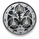 CA Silver And Black Wall Clock – E196