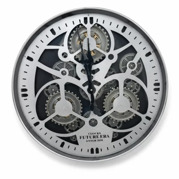 CA Silver And Black Wall Clock – E196