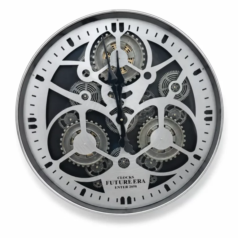 CA Silver And Black Wall Clock – E196